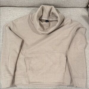 Zobha Taupe Cowl Neck Sweater